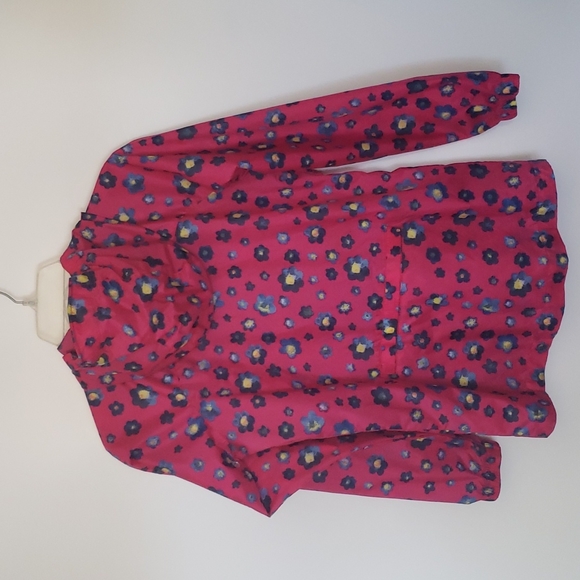 Lands end rain and wind girls floral jacket 10 - Picture 4 of 5